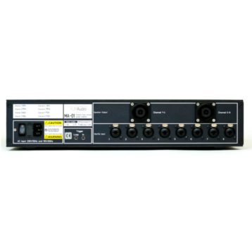 MA-01 multi channel hypex n-core amplifier rear custom panel