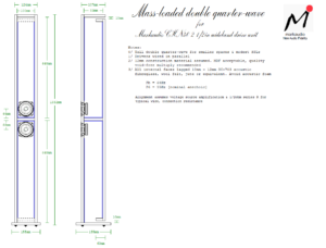 Markaudio CHMarkaudio CHN-40 Double Driver Mass Loaded Quarter-Wave Cabinet PlanN-40 Compact Series Multi-Chamber Cabinet Plan