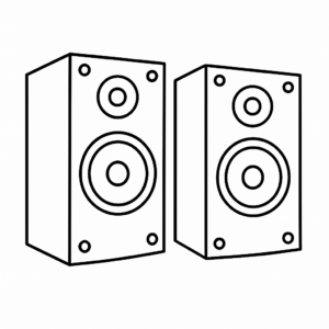 2 way loudspeaker illustration