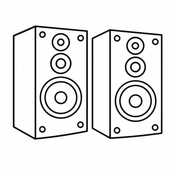 3 way loudspeaker illustration