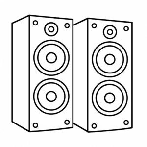 2.5 way loudspeaker illustration